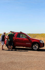 Helping a desperate traveller at Newcastle Waters