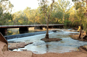 Bridge over Victoria River near Big4 Caravan Park