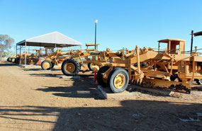 So many graders on the 'Mile of Machinery'