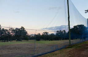 Golf course alongside Emerald Cabin & Caravan Park