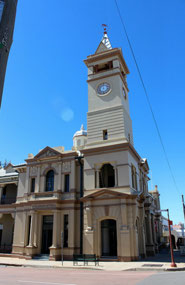 Ivonic clock on Post Office bui;lding in CT