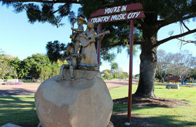 Country Music Festival sculpture in the park
