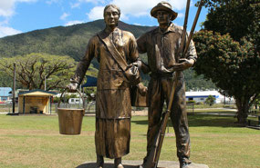 Sculptures in the Lions Park at Tully Qld