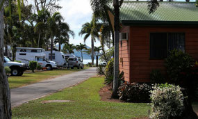View from the bedroom window of the caravan