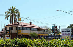 Hotel St George Qld-morning tea in cafe opposite