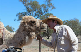 Luke and his camel telling Luke a joke!