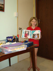 Scrapbooking the traditional way at the cottage