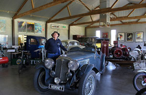 Collection vintage cars at Rushton's Rose Garden