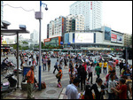 Busy street intersection, Kunming