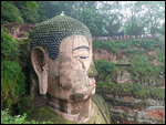 Head of the big Buddha viewed from the top