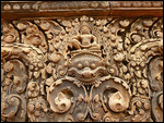 Sandstone carvings at Benteay Srei