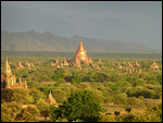 Pagoda shines in the Bagan sunset