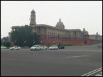 Tajik and Indian flags interspersed