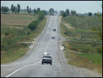 Road from Tashkent to Oybek border with Tajikistan