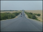 Asphalt road leaving Khujand
