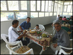Lunch at truck stop enroute to Penjikant
