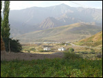 Watching the border post from Karamyk village