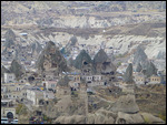 Goreme houses carved into sandstone