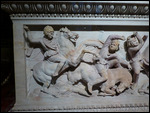 Close up of relief from Alexander Sarcophagus