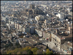 The massive Granada cathedral viewed from Alhambra