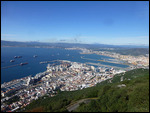 View of the airport, La Linea and Alcegiras