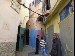 Meeting of three streets in the medina