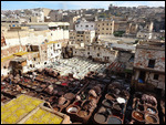 Chouwara tannery leather dyeing pits