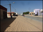 Nouakchott street lined with sand