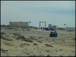 Approaching the Mauritania border post