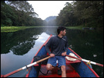 Rolando at the oars