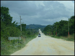 The road to Belize - unpaved section 