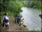 Descending to the Macal river with Mrs. David 