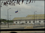 Approaching border (Belize flag)