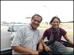 On the back of a pickup truck to enter Mexico