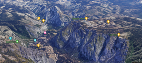 3D Image - Yosemite Valley and Cliffs