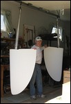 Rudders ready for painting
