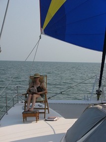 Relaxing under the spinnaker