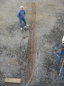 Laying out the anchor chain