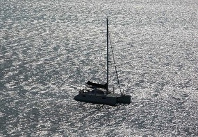 Anchored at Monument Beach, Elizabeth Harbour