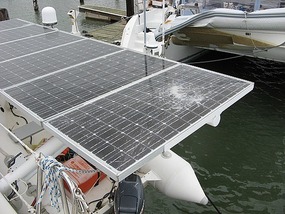 Damaged solar panels