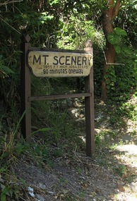 Trailhead for Mt Scenery at town of Windwardside