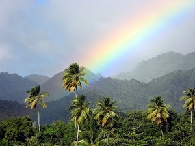 Rainbow over Dominica