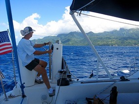 Transiting the coastline of Martinique