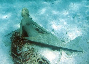 Underwater sculpture at Moliniere Pt