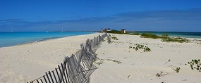 Ocean to one side, lagoon to the other
