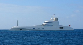 Mega Yacht at Simpson Bay