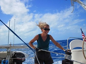 Donna on the practice run