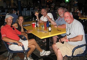 Post-ceremony libations at a local restaurant