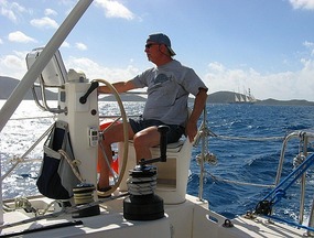 Larry at the helm