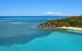 St Thomas in distant view fr masthead Bahia Icacos